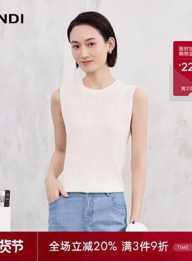 [通穿三季]LANDI圆领无袖修身针织衫女吊带背心内搭春夏新品爆款