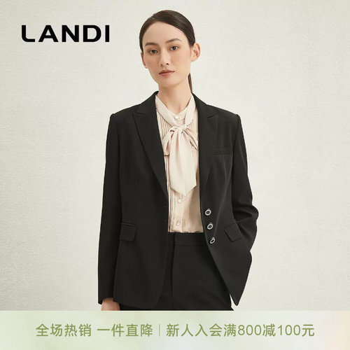黑色休闲通勤修身西装外套