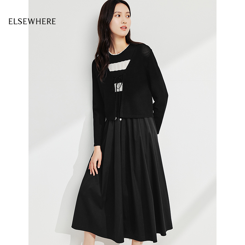 珂思时尚通勤两件式气质连衣裙