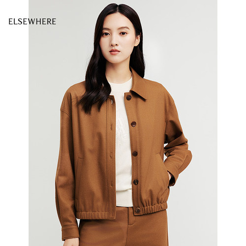 ELSEWHERE珂思绵羊毛休闲外套