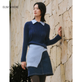 云舒衫 珂思商场同款 羊毛桑蚕丝可拆卸翻领针织衫 女25秋季 新款