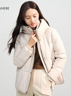【白鹅绒】ELSEWHERE珂思商场同款短款羽绒服女外套冬季新款