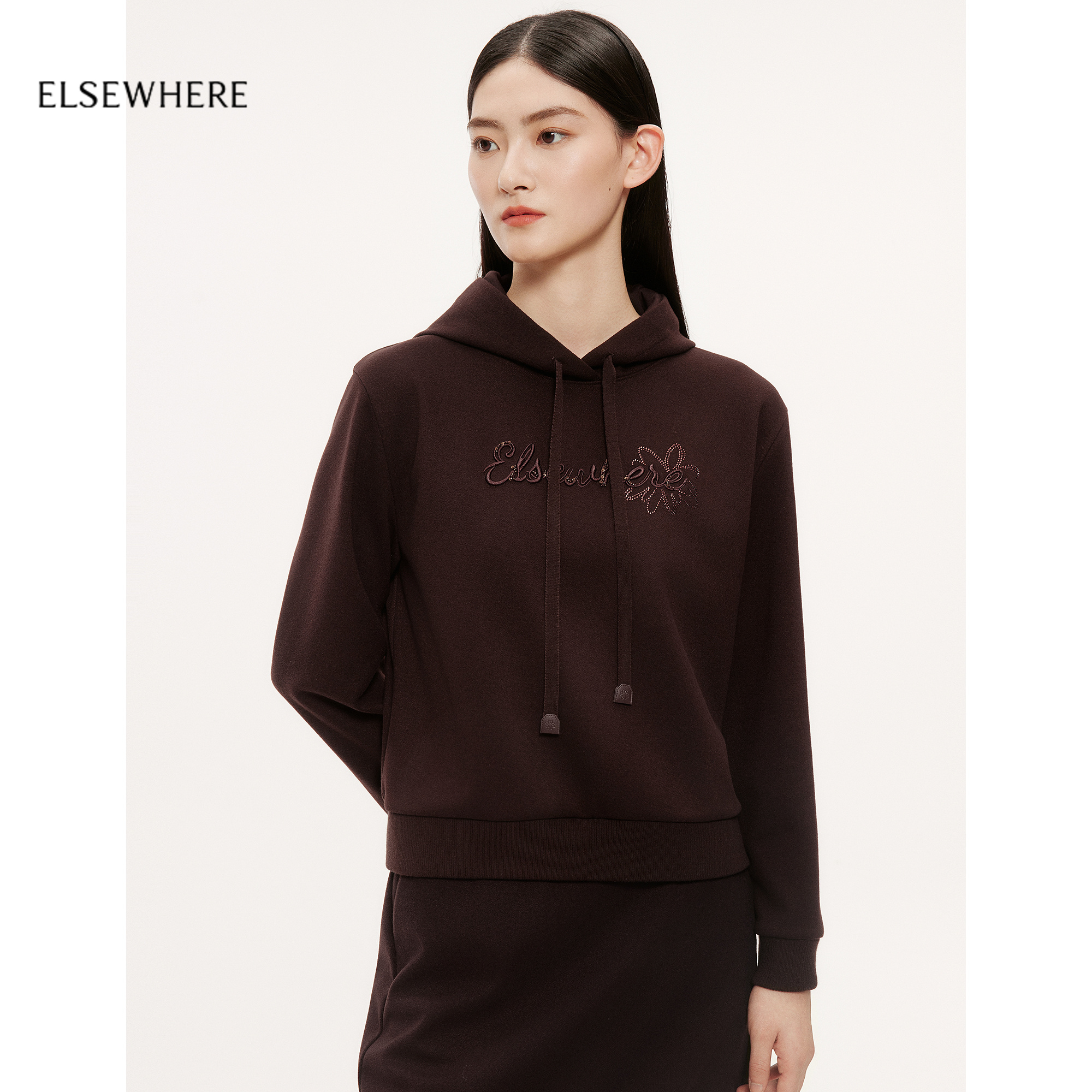 ELSEWHERE珂思松弛感连帽卫衣