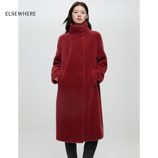 【美丽诺羊毛】ELSEWHERE珂思商场同款羊剪绒外套大衣女25冬新款