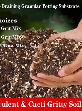 Succulent & Cacti Gritty Soil Mix Fast-Draining Potting Soil
