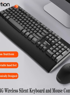 Ergonomic 2.4GHz Wireless Silent Keyboard and Mouse Combo
