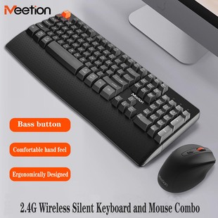Ergonomic 2.4GHz Wireless Silent Keyboard and Mouse Combo