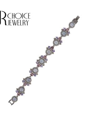 URCHOICE复古立体花彩宝手链