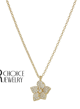 URCHOICE正品水晶小花短项链