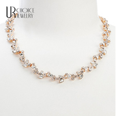 项链女颈链小众设计感ins冷淡风复古奢华满钻时尚 简约锁骨链项圈