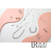 CHOICE GENUINE 美国CAL原单正品 水晶锆石耳环项链