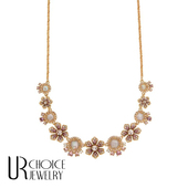 英国新兴品牌MarchS金色立体花朵婉约项链 GENUINE CHOICE