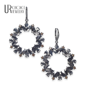 CHOICE GENUINE 美国I.N.C原单正品 茶色荧光花环耳环耳圈