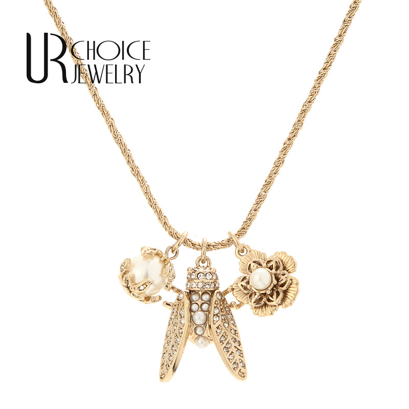 【UR CHOICE】GENUINE●英国新兴品牌MarchS复古蜜蜂花朵项链