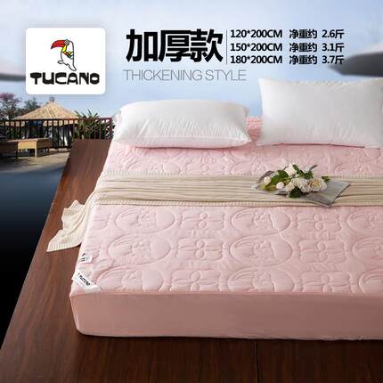 床笠纯棉单件加厚 夹棉防滑床罩床套 1.8m床全棉席梦思床垫保护套