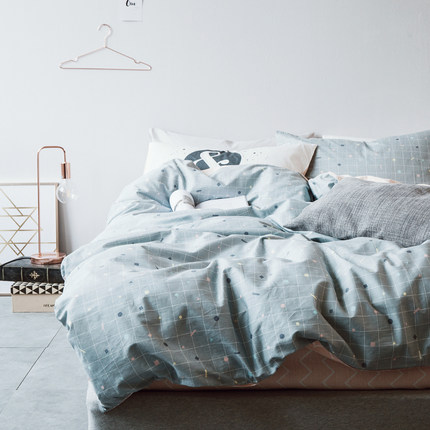 纯棉四件套全棉套件1.5米1.8m双人床上用品被套床单1.2m三件套