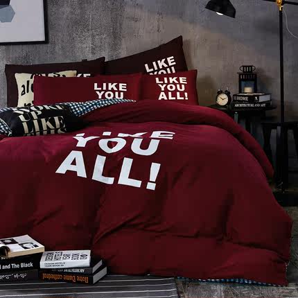 纯棉四件套全棉床品1.8m床上用品夏季被套床单1.2m三件套1.5米