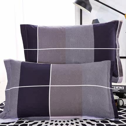 七好啄木鸟【一对装】全棉斜纹枕套枕芯套 纯棉枕头套 48*74枕套