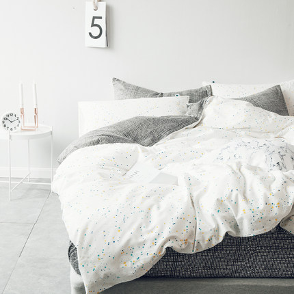 纯棉四件套全棉套件1.5米1.8m双人床上用品被套床单1.2m三件套