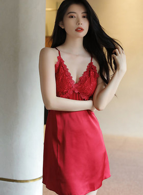 睡衣女性感吊带睡裙夏季