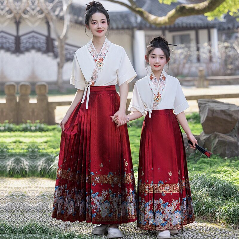 汉服女童马面裙套装2026夏新汉服套装