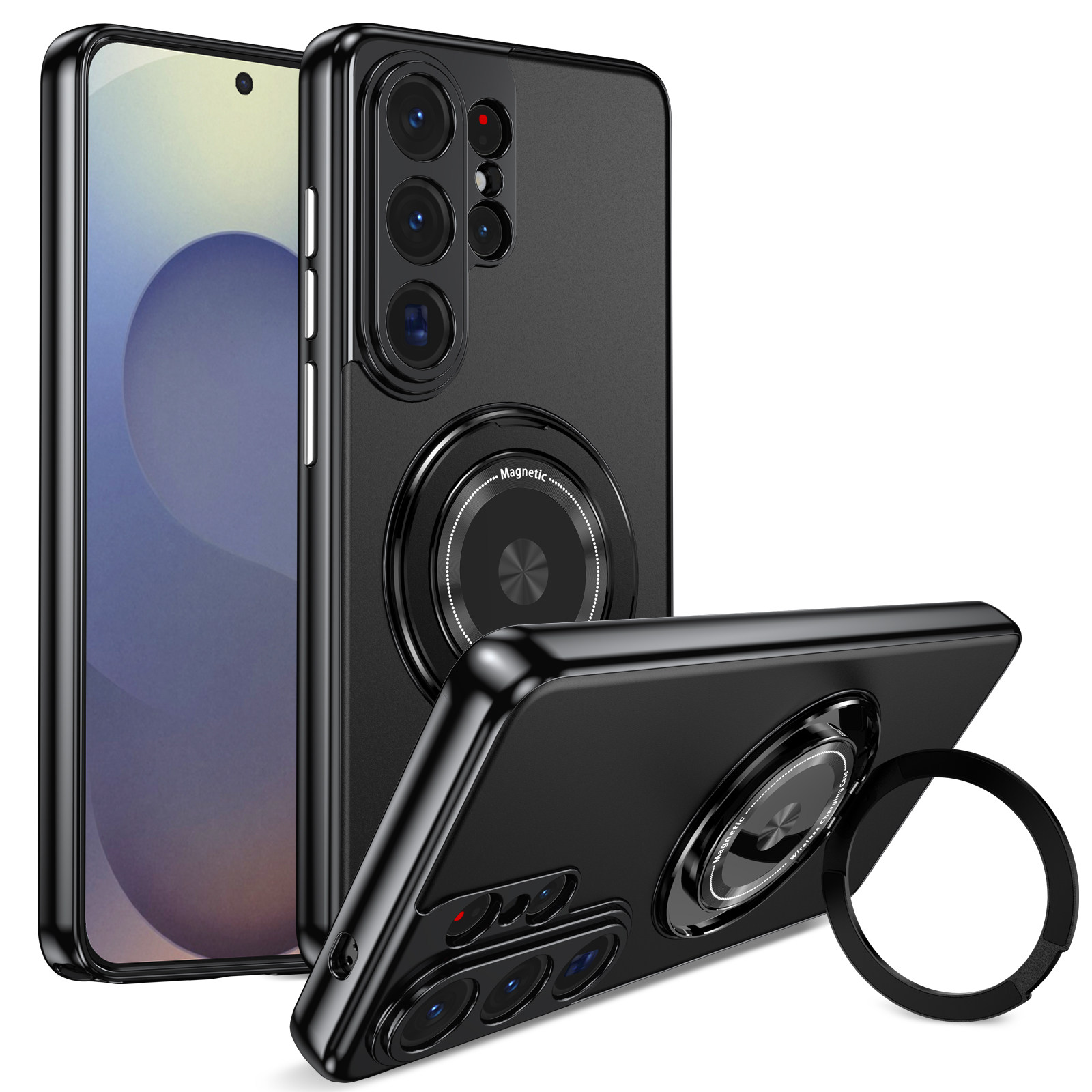 适用三星S26ultra手机壳旋转指环支架magsafe磁吸充S26case肤感车载全包新款s26puls保护套防摔超薄男女款韩
