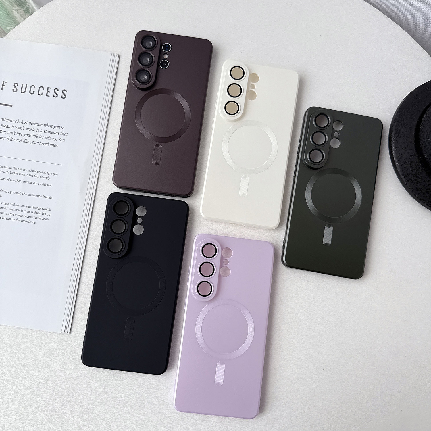 磁吸无线充电magsafe适用三星s26ultra手机壳硅胶软s24保护套S25U带镜头膜全包s22+新款防摔s23Ultra男女超薄