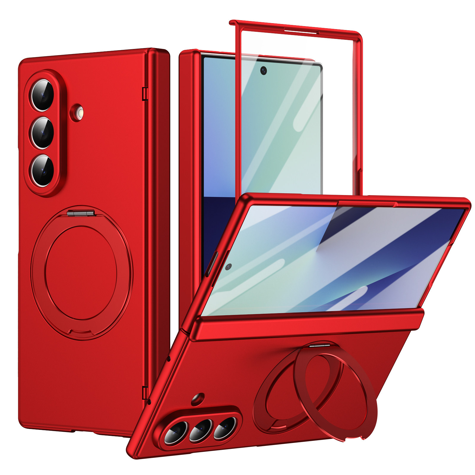 新款magsafe磁吸旋转支架无线充适用三星zfold7手机壳防摔fold6壳膜一体超薄fold5折叠屏保护套全包中轴铰链