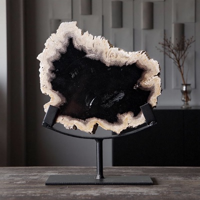 天然木化石摆件客厅玄关装饰品