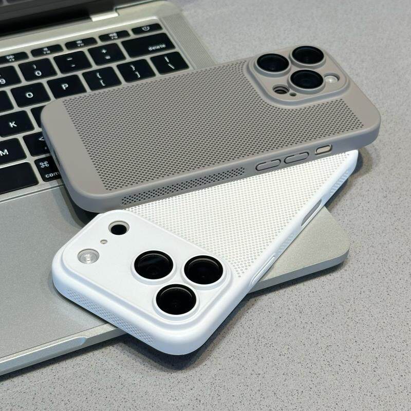 适用苹果18promax手机壳iphone16新款夏季散热透气17全包15plus超薄防摔12爆款保护套14高级感13男