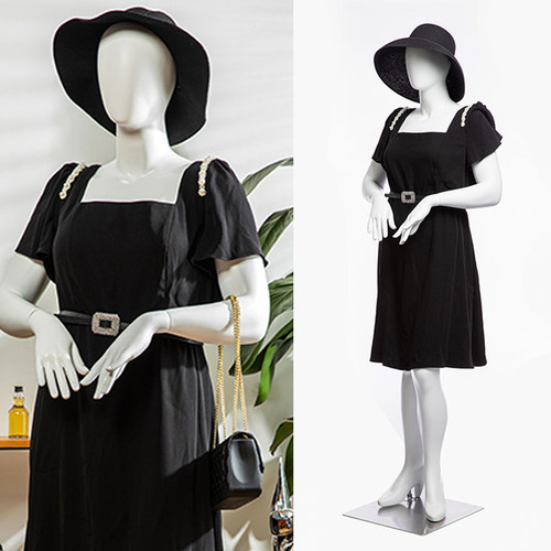 服装模特橱窗展示架加肥服装店陈列道具大码服装拍摄胖女模假人模