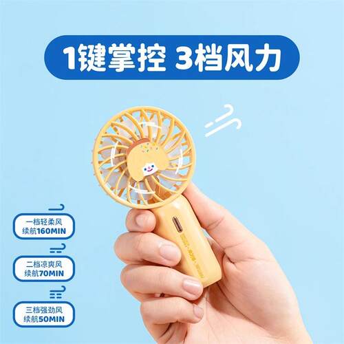 全新正品RiCO小风扇便携式随身手持迷你小型挂脖式usb充电式静音