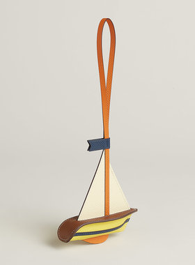 H家同款2024包包挂件手工小牛皮帆船挂饰Sail汽车后视镜车挂手工