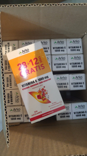 2027年6月 20粒*2西班牙直邮Arkopharma纯高浓缩维C锌泡腾片