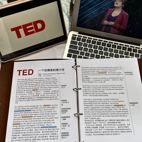 【ted精选英语演讲稿带标注】中英文活页夹英语笔记本A4大小定制