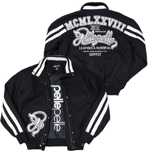 绝版pellepelle羊毛重磅重工限量版hiphop 收藏品连帽羊毛外套