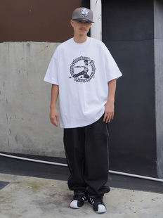 重磅BruceLee李小龙hiphopT恤oldschool街头 圆形小领口宽松短袖