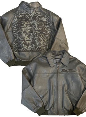 绝版 绝版 绝版pellepelle牛皮重磅重工限量版收藏品宽松真皮外套