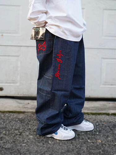 Seanjohn狠货重磅oldschool嘻哈oversize大码街头hiphop牛仔裤