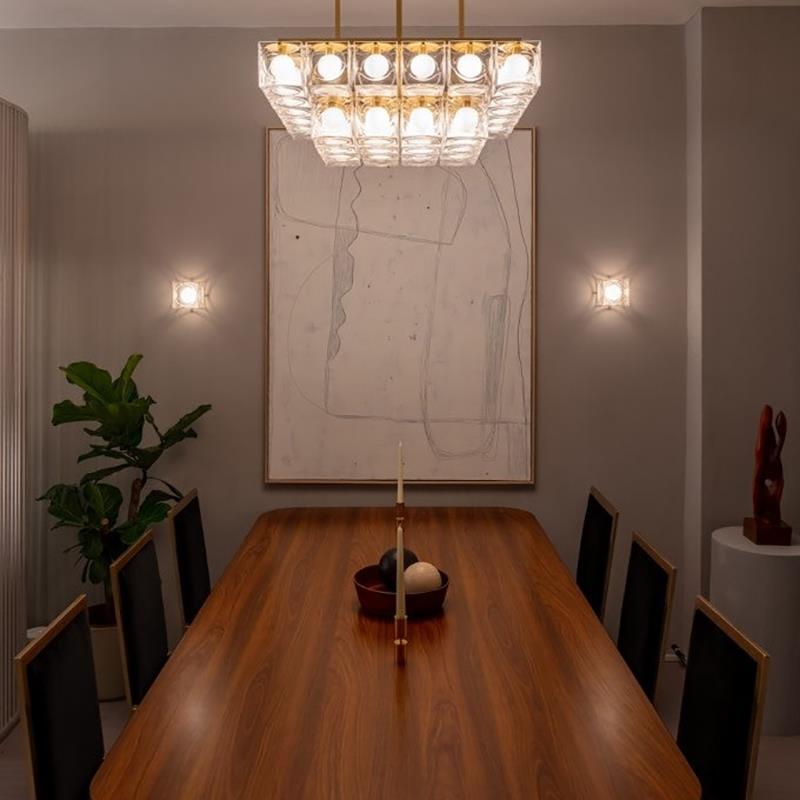 工厂直销法式轻奢玻璃吊灯简约大气餐厅吊灯酒店大堂民宿别墅客厅