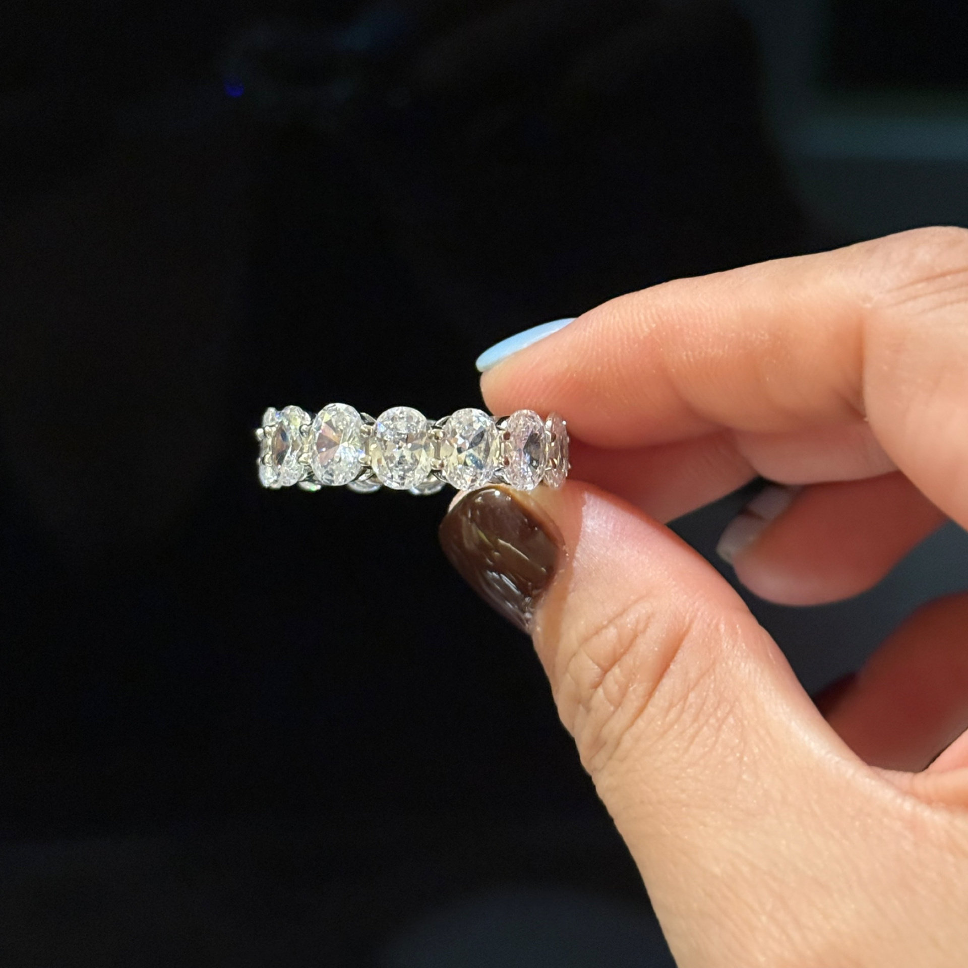 Q I U U光晕环绕D色5A仿真钻蛋形排钻纯银戒指女ins椭圆形钻戒,饰品/流行首饰/时尚饰品新,戒指/指环,淘宝优惠券,粉丝福利购,淘宝优惠卷