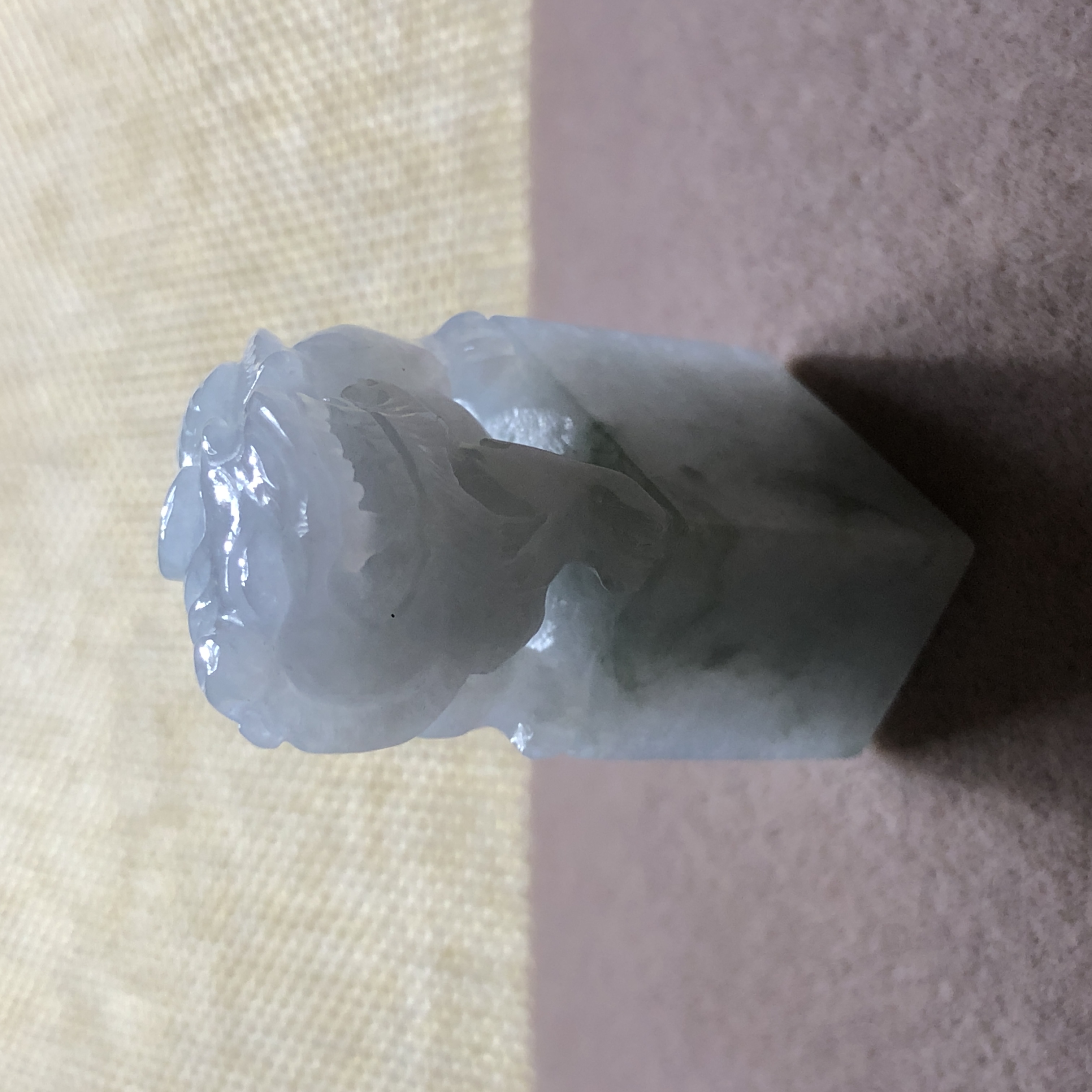 缅甸玉石A货翡翠玉雕玉器文玩冰糯种飘花招财貔貅印章迷你小摆件