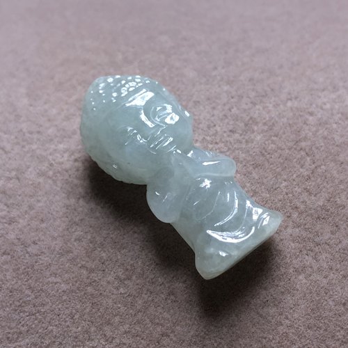 缅甸玉石A货翡翠玉雕玉器文玩冰糯种大日如来宝宝佛立体挂件吊坠