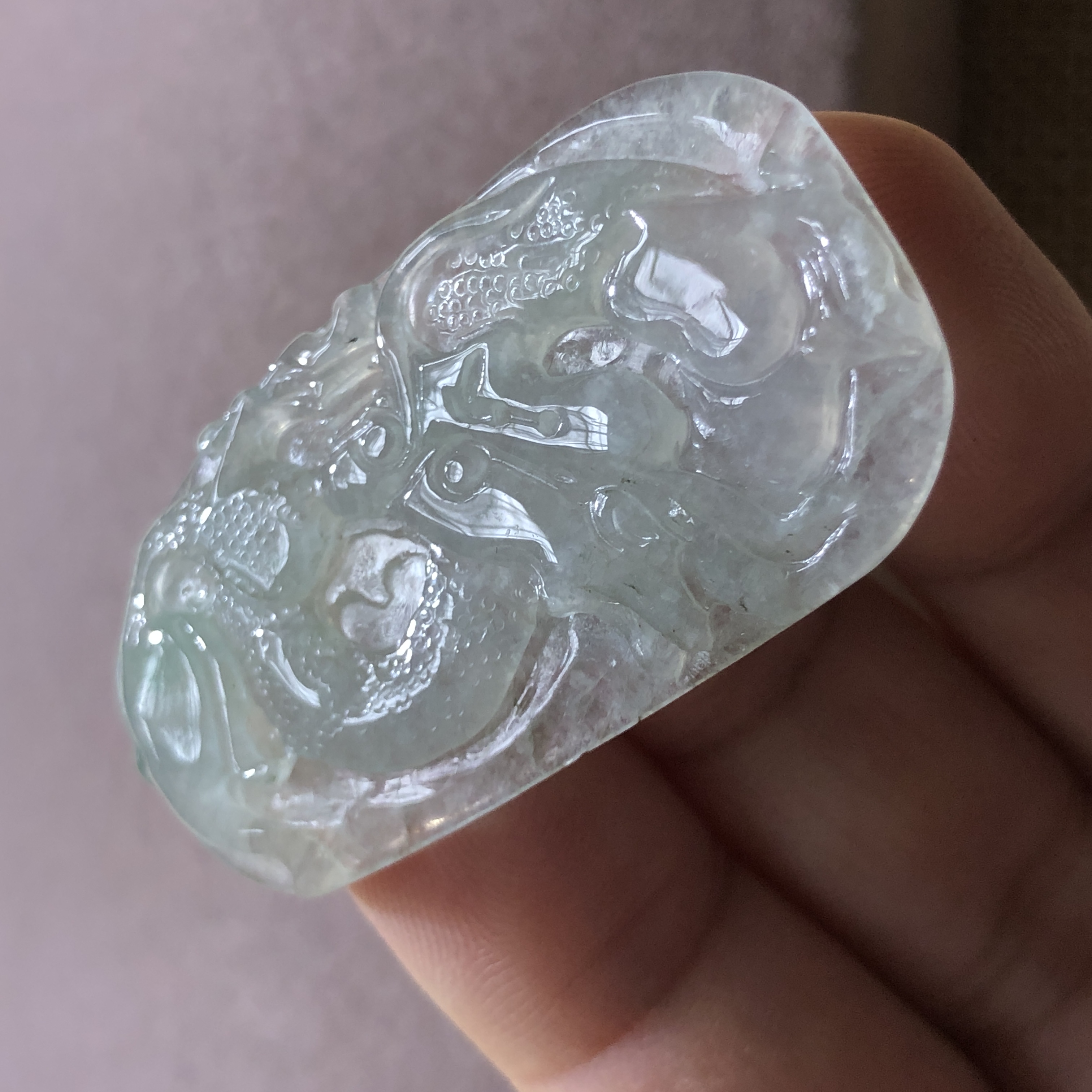 缅甸玉石A货翡翠玉雕玉器文玩老坑料冰种龙牌玉牌挂件吊坠捡漏价