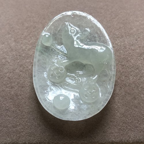 缅甸玉石A货翡翠玉雕玉器文玩冰种玉鼠运财玉牌挂件吊坠捡漏价