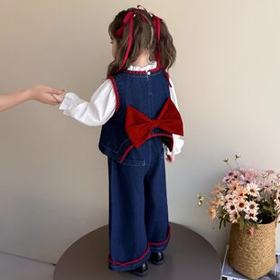 女童春装牛仔套装2026新款儿童春季洋气时髦宝宝巨好看炸街三件套