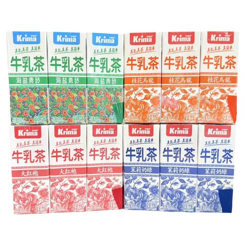 卡丽玛牛乳茶200ml盒装海盐青砖桂花乌龙大红袍茉莉奶绿奶茶饮料