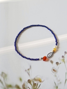 VerGem原创天然原矿无任何优化青金石手串女 小众设计手链女