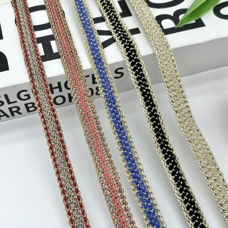 进口新款精致金丝门襟小香风花边手工DIY服饰辅料鞋帽衣领装饰