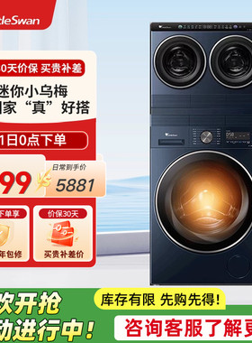 小天鹅迷你小乌梅三筒10KG滚筒分区洗衣机TNDD20-08AIDE+TD10VE00